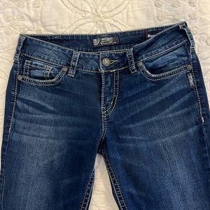 Women’s Silver Suki Mid slim Boot Jeans. Size 32/33.